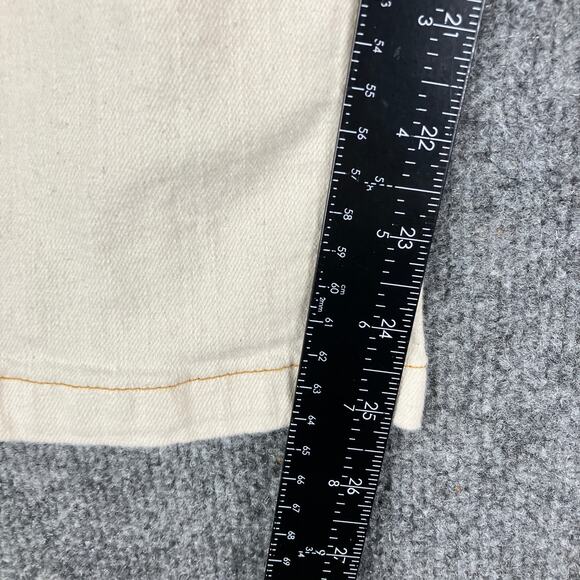 Free Assembly Overalls Womens Size 18 Off White Casual Button Strap UtilityPants - Picture 3 of 11